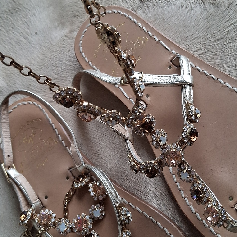 Handmade Caprese Capri Sandals Made In Italy - Picture 8 of 14